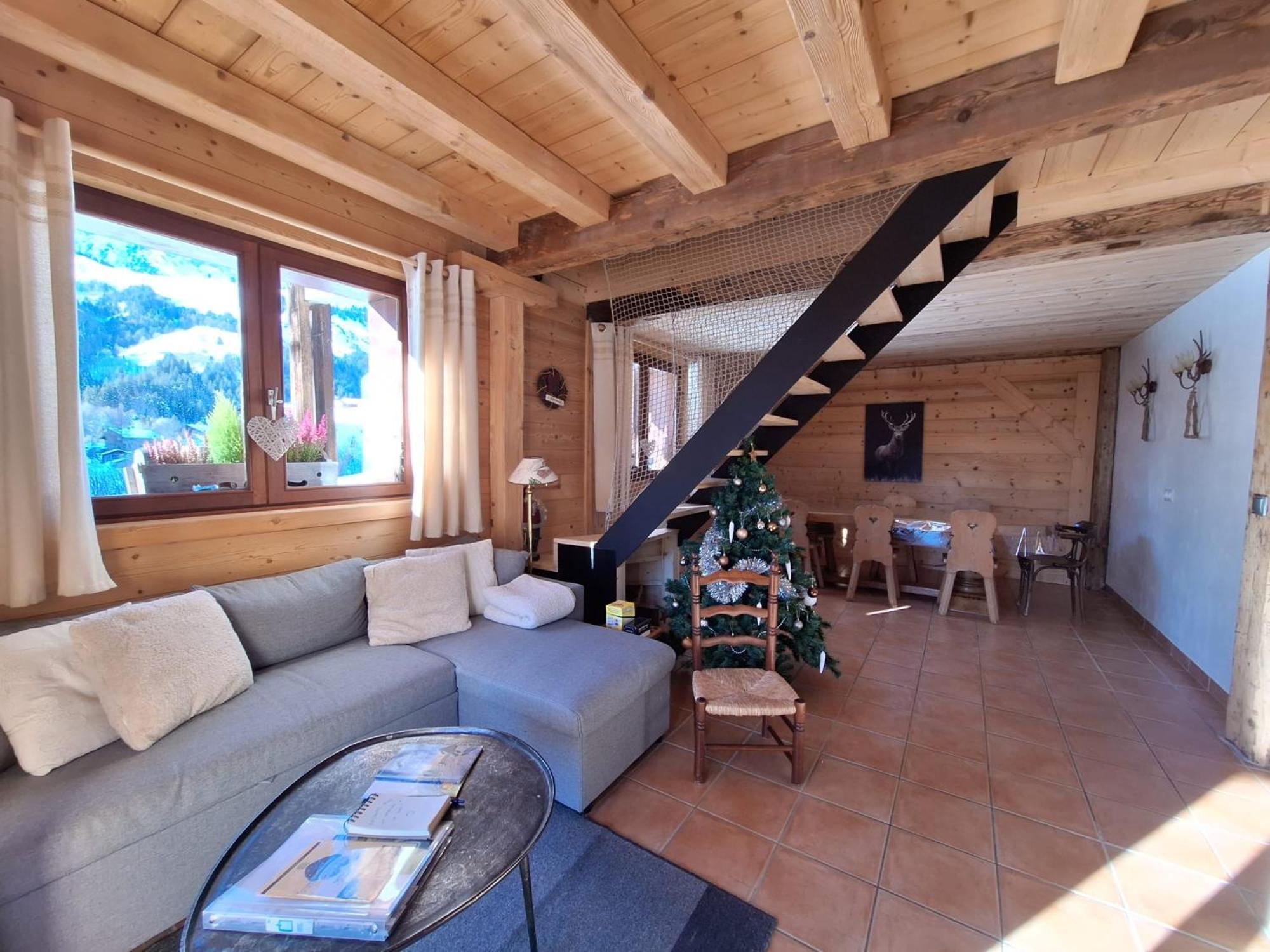 La Coufa, Spacieux Duplex En Chalet, Terrasse, Jardin, Vues Montagnes La Giettaz Eksteriør billede